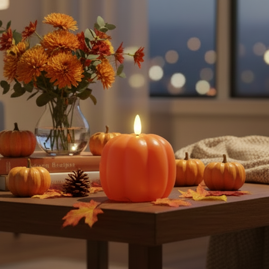 Pumpkin LED Wick Wax Candle