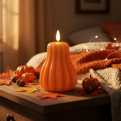 Pumpkin LED Wick Wax Candle