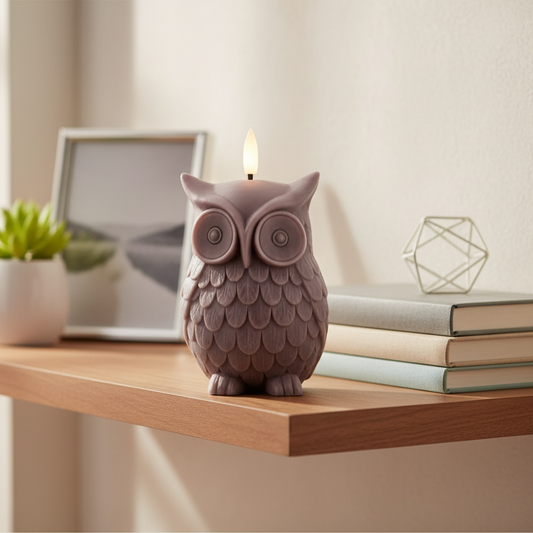 Brown Owl LED Wick Wax Candle