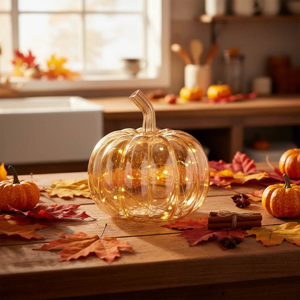 Small Led Pumpkins Glass Micro LED Pumpkin – Starlolly