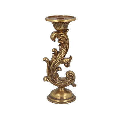Vintage Style Gold Scroll Candle Holder