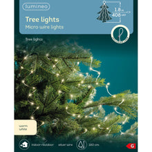 Load image into Gallery viewer, Lumineo Warm White Silver Cable Tree Lights 180cm
