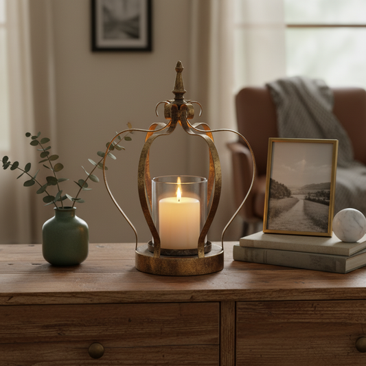 Gold Crown Tealight Holder