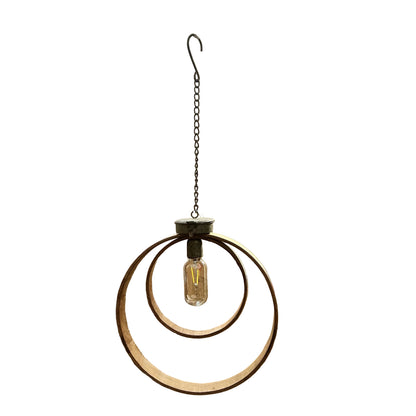 Hanging Two Circle Battery Operated Lamp
