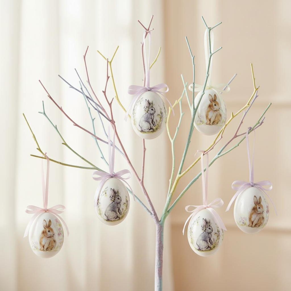 Set of 6 Easter Egg Decorations