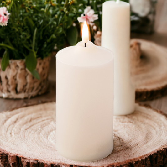 Outdoor LED Cream Church Candle 17cm