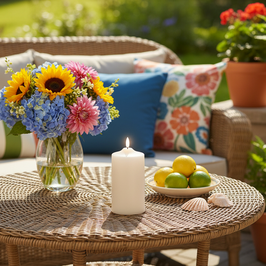 Outdoor LED Cream Church Candle 17cm