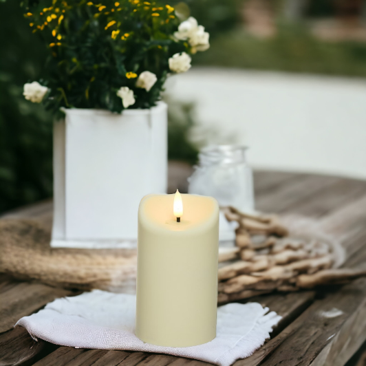 Flame Effect LED Candle 12.5 x 7.5cm