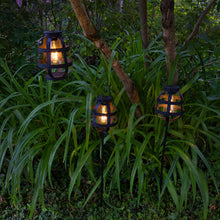 Load image into Gallery viewer, Solar Black Garden Lantern Mixed Set of 3
