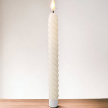 Load image into Gallery viewer, Set of 2 Twisted LED Dinner Candles
