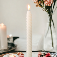 Load image into Gallery viewer, Set of 2 Twisted LED Dinner Candles
