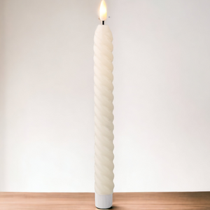 Set of 2 Twisted LED Dinner Candles