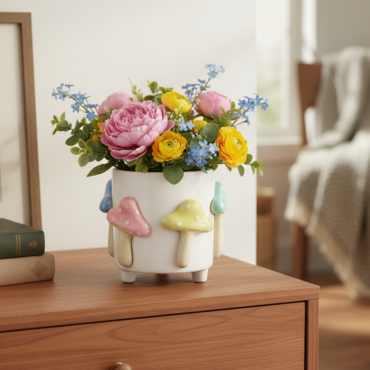 Large Mushroom Plant Pot