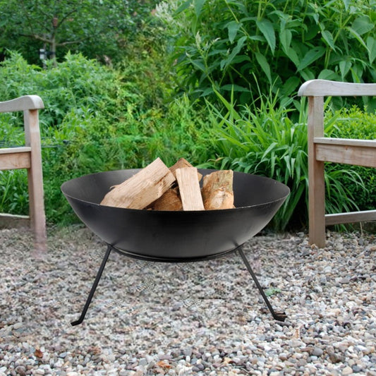 Fallen Fruits Black 49cm Firebowl on Stand