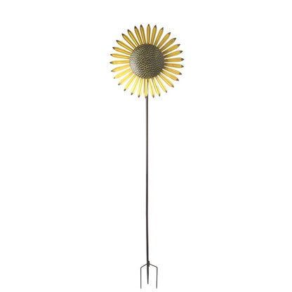 Medium Metal Sunflower Windmill Stake