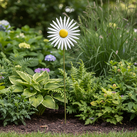 Large Metal Daisy Spinner Stake