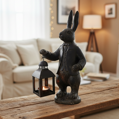Hare with Lantern Tealight Holder