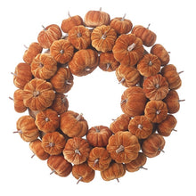 Load image into Gallery viewer, Velvet Orange Pumpkin Wreath
