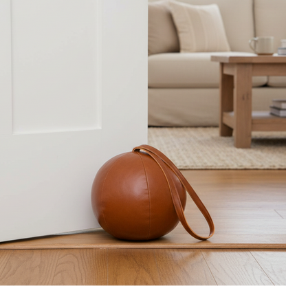 Faux Leather Ball Door Stop