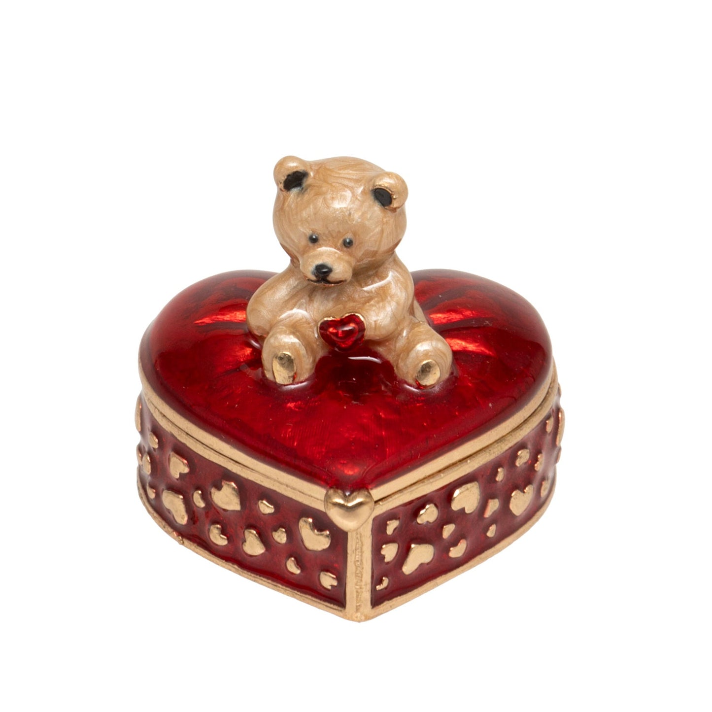 Teddy Bear Heart Trinket Box