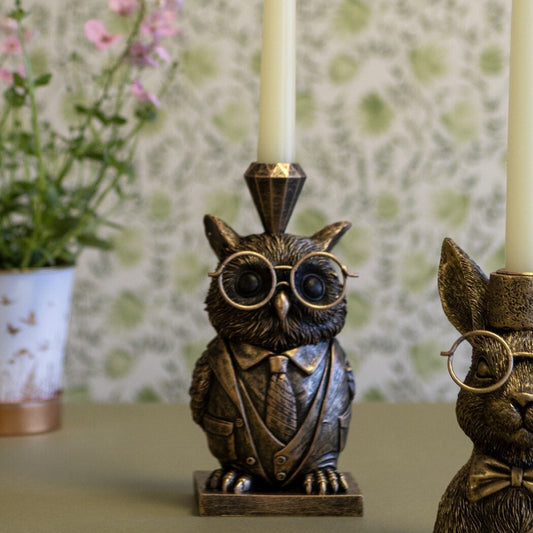 Prof. Owl Candleholder