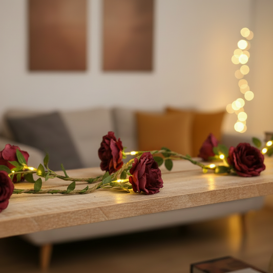 Purple Flower Micro LED String Lights