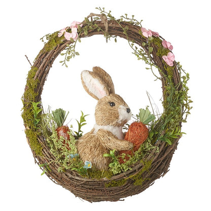 Rabbit and Carrot Spring Wreath