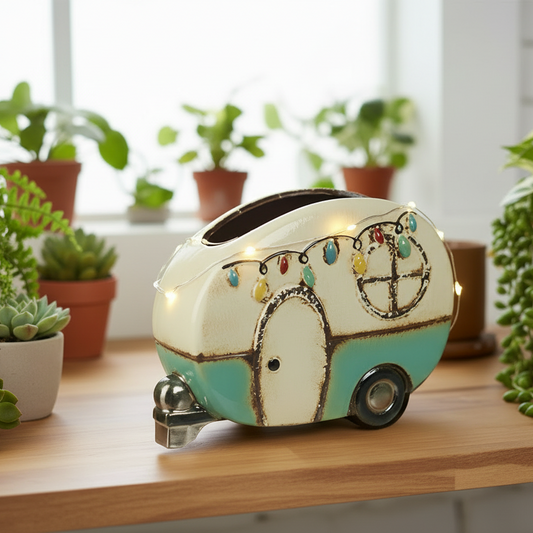 Ceramic Caravan Plant Pot