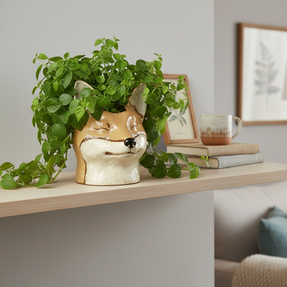 Fox Head Plant Pot
