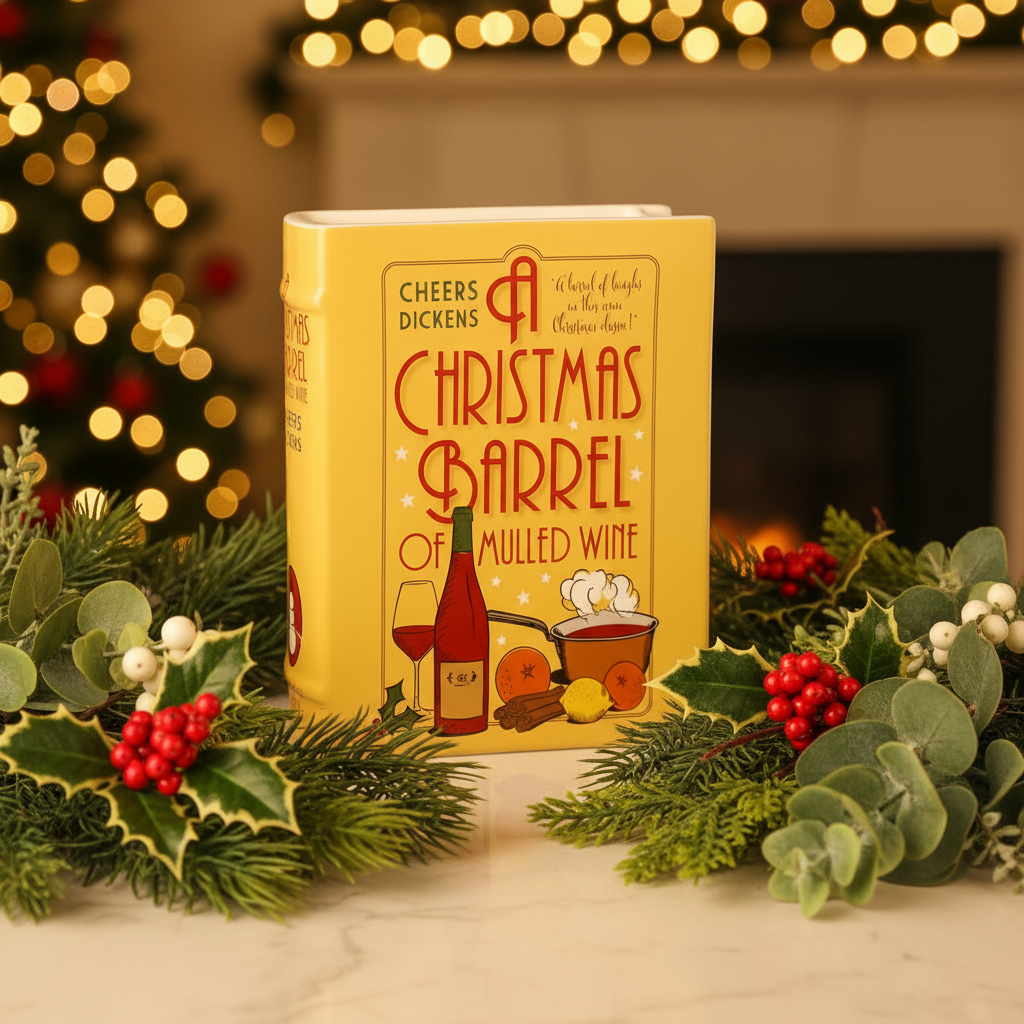 A Christmas Barrel Cookbook Christmas Vase