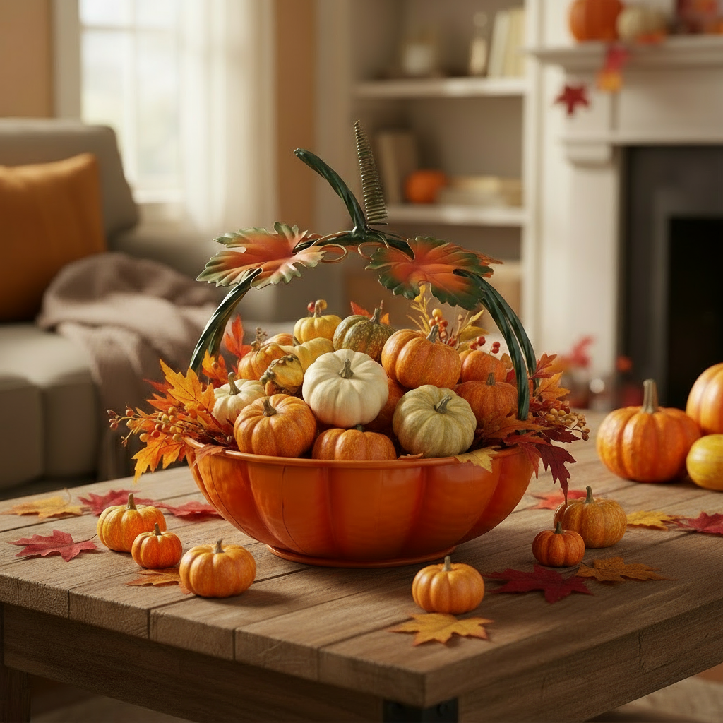 Halloween Pumpkin Basket Decoration