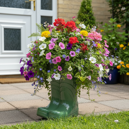 Green Wellington Boots Plant Pot 30cm