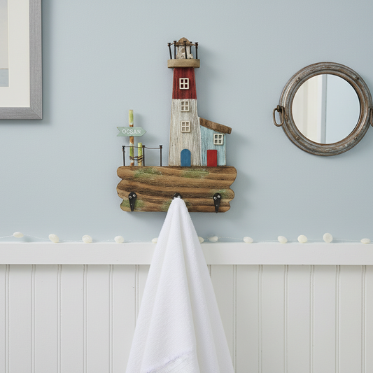 Wooden Lighthouse Scene Hook