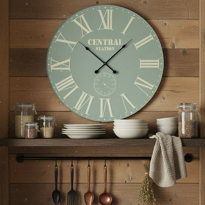 Green Central Station Clock