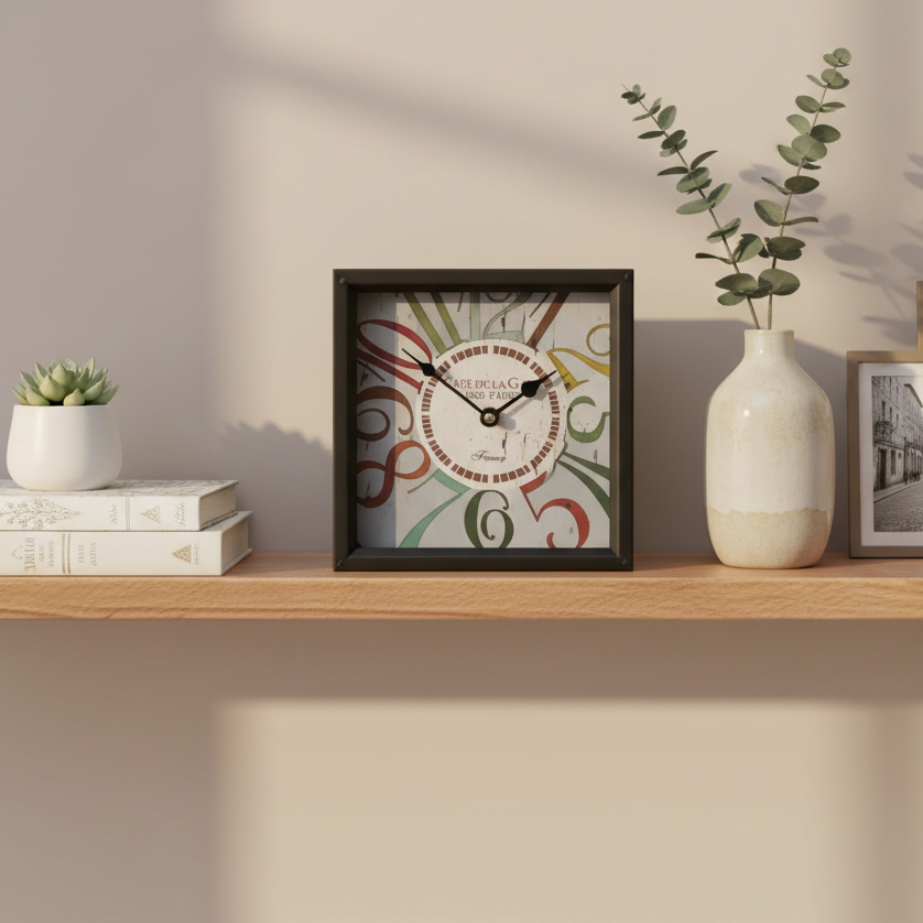 Colourful Numbers Table Clock