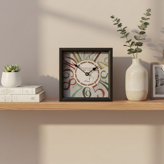 Colourful Numbers Table Clock
