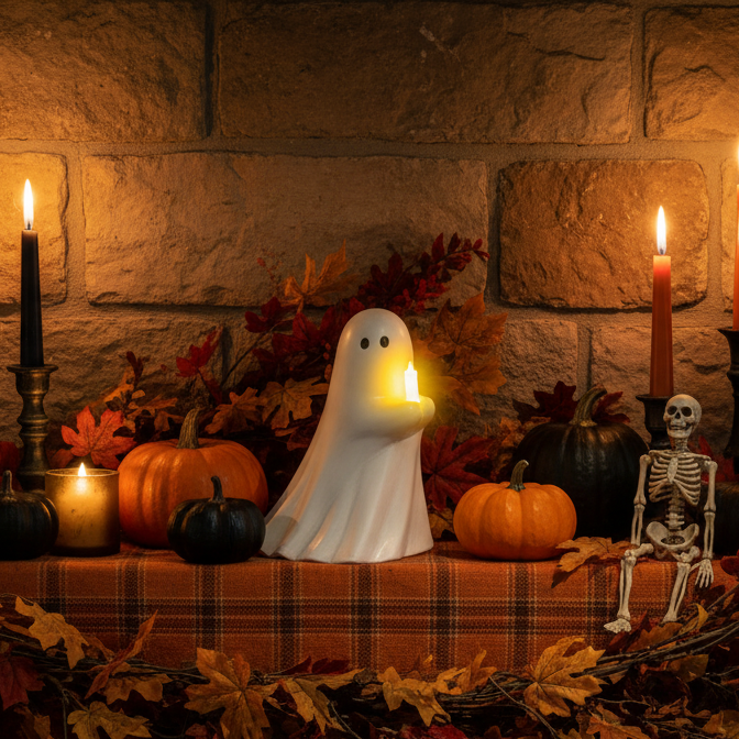 Resin LED Lit Ghost Decoration