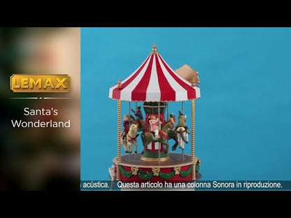 Lemax Christmas Cheer Carousel Christmas Carnival Decoration