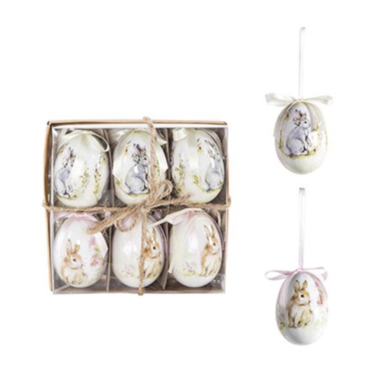 Set of 6 Easter Egg Decorations