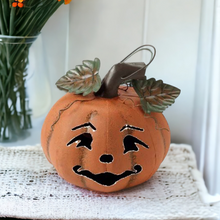 Load image into Gallery viewer, Metal Pumpkin Lantern 20cm
