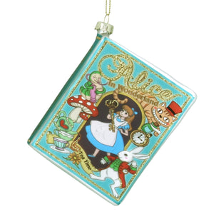 Alice in Wonderland Glass Book Decoration