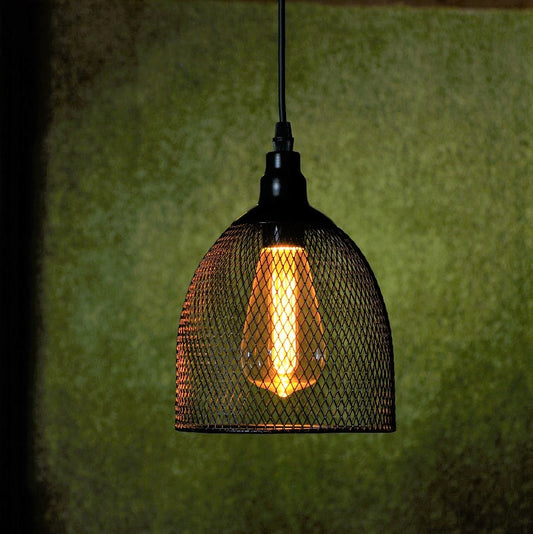 Noma Kate Black Mesh Pendant Light Battery Operated