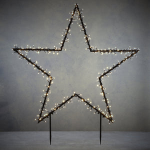 Garden Star Outdoor Display Wall or Stake Light Warm White 102cm