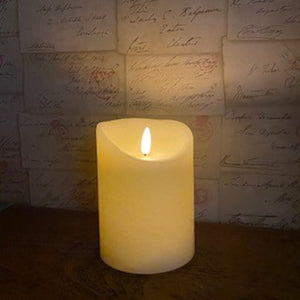 12.5 x 8cm Cream Flickabright Candle