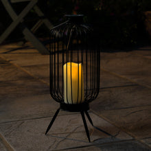 Load image into Gallery viewer, Noma Tall Metal Wire Lantern with Solar Candle
