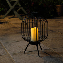 Load image into Gallery viewer, Noma Round Metal Wire Lantern with Solar Candle
