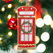 Load image into Gallery viewer, London Phone Box Fabric Hanging Decoration
