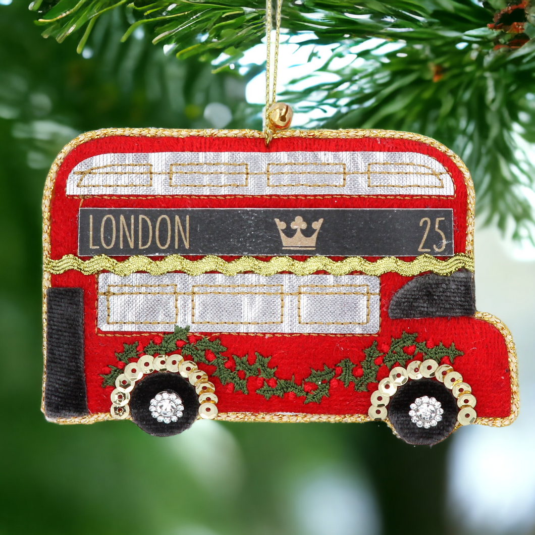 London Bus Fabric Hanging Decoration