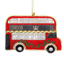 Load image into Gallery viewer, London Bus Fabric Hanging Decoration
