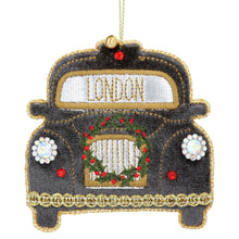 Load image into Gallery viewer, London Taxi Fabric Hanging Decoration
